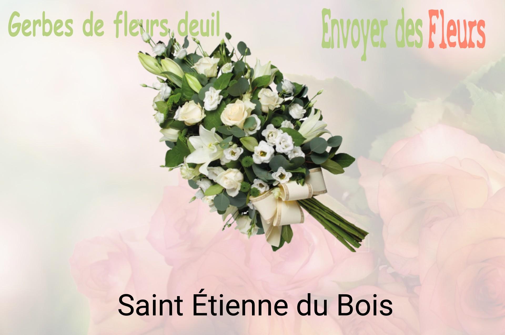 Gerbe de fleurs de deuil livrée à Saint-Étienne-du-Bois